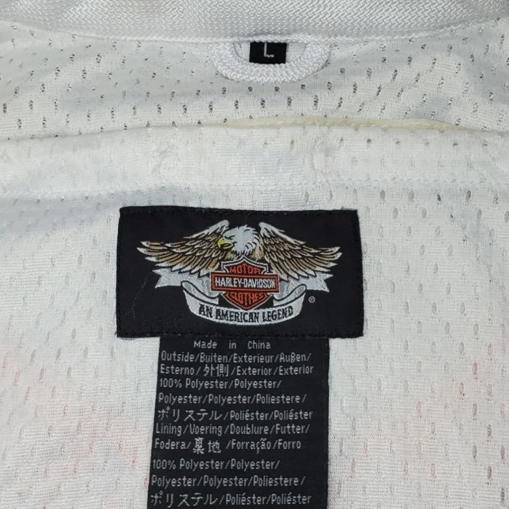 Harley Davidson Bomber Mesh Motorcycle Riding Jacket with Plate & Pad Pockets - Picture 11 of 12